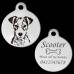 Jack Russell Terrier Engraved 31mm Large Round Pet Dog ID Tag